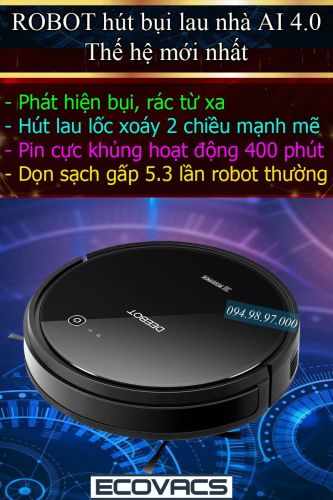 Robot hút bụi lau nhà công nghệ AI 4.0 Ecovacs Deebot N9 Extra